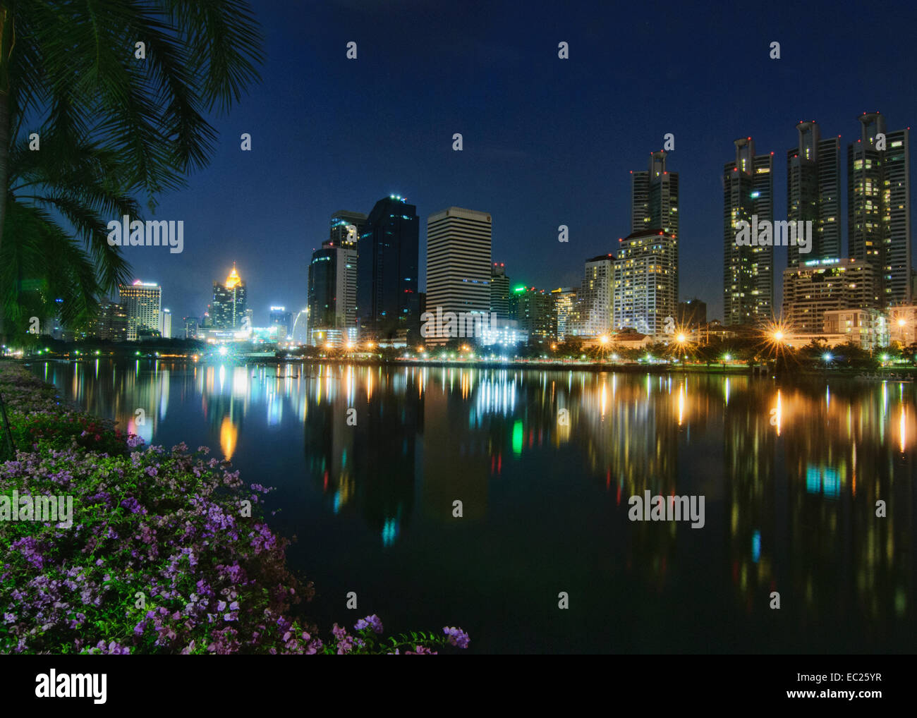 View of Bangkok City at night in Bangkok, Thailand Stock Photo - Alamy