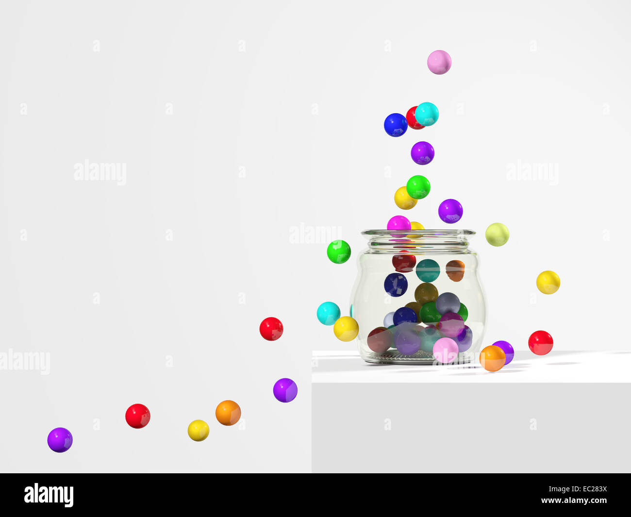 3d rendering of a lot of colored balls Stock Photo - Alamy