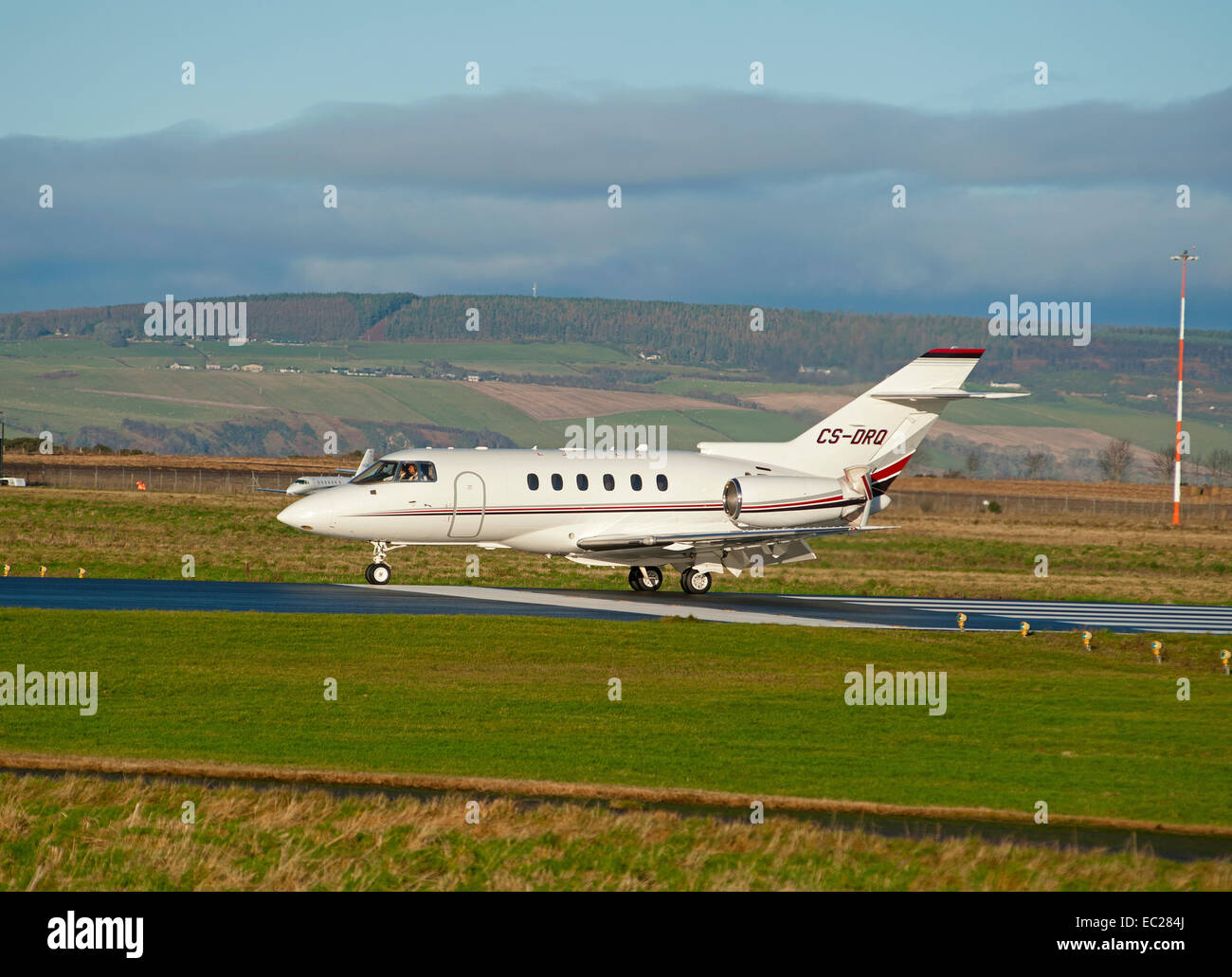 Raytheon Hawker 800XP 8 Seat private twin engined Jet.  SCO 9267. Stock Photo