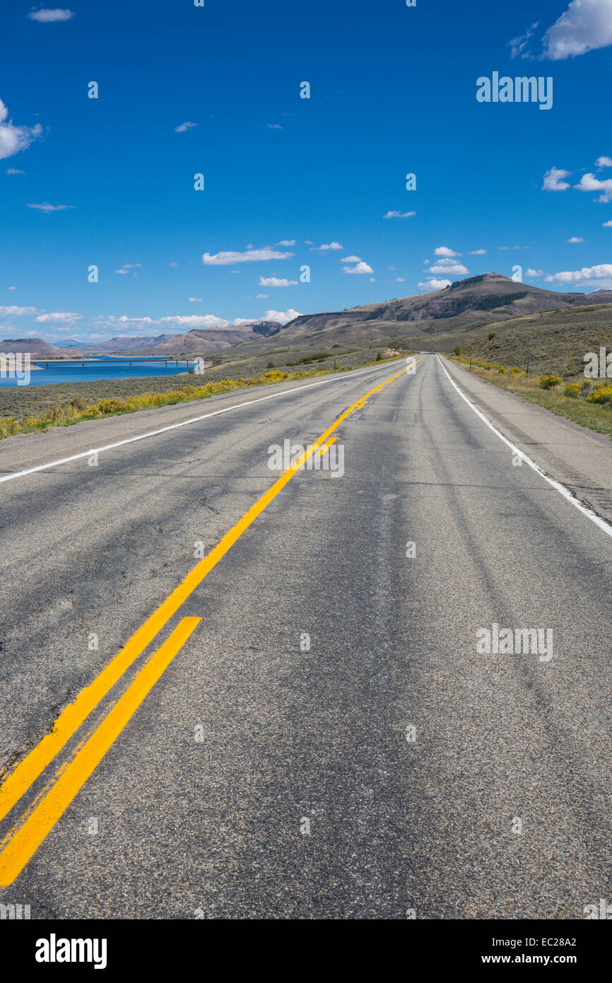 Route 50 in the Rocky Mountains of central Colorado Stock Photo