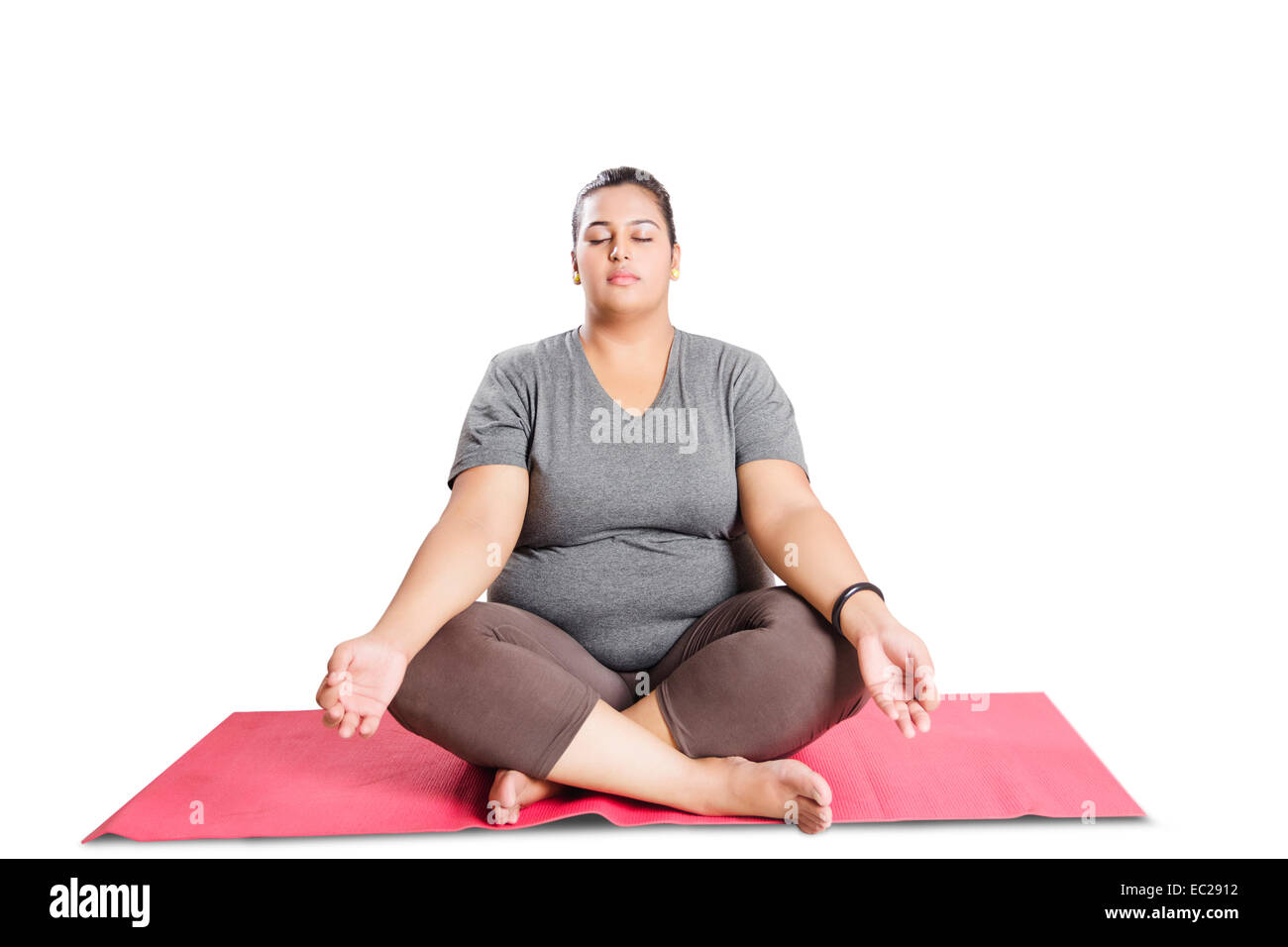 Obese woman yoga hi-res stock photography and images - Alamy