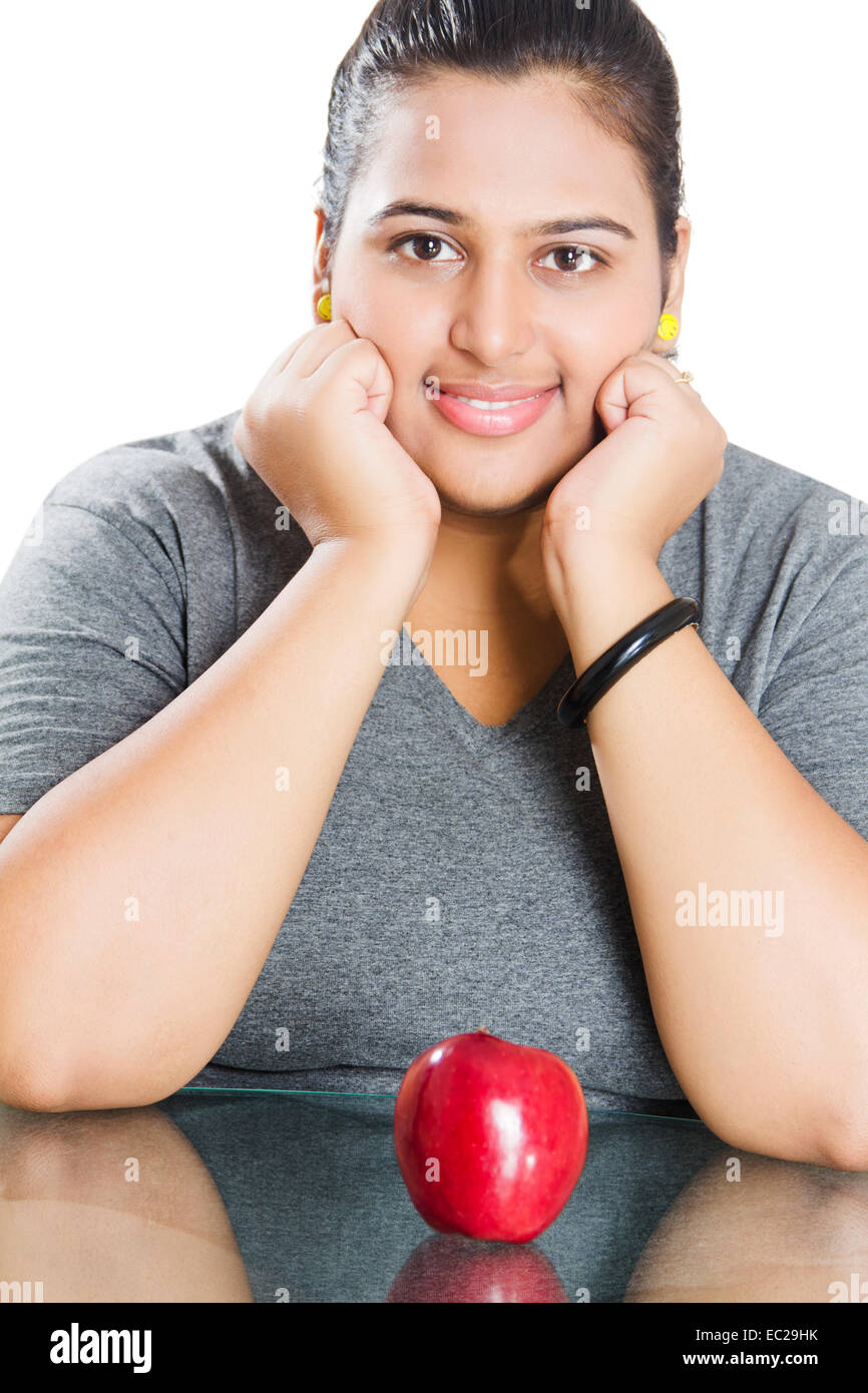 indian Obese Lady Dieting Stock Photo Alamy