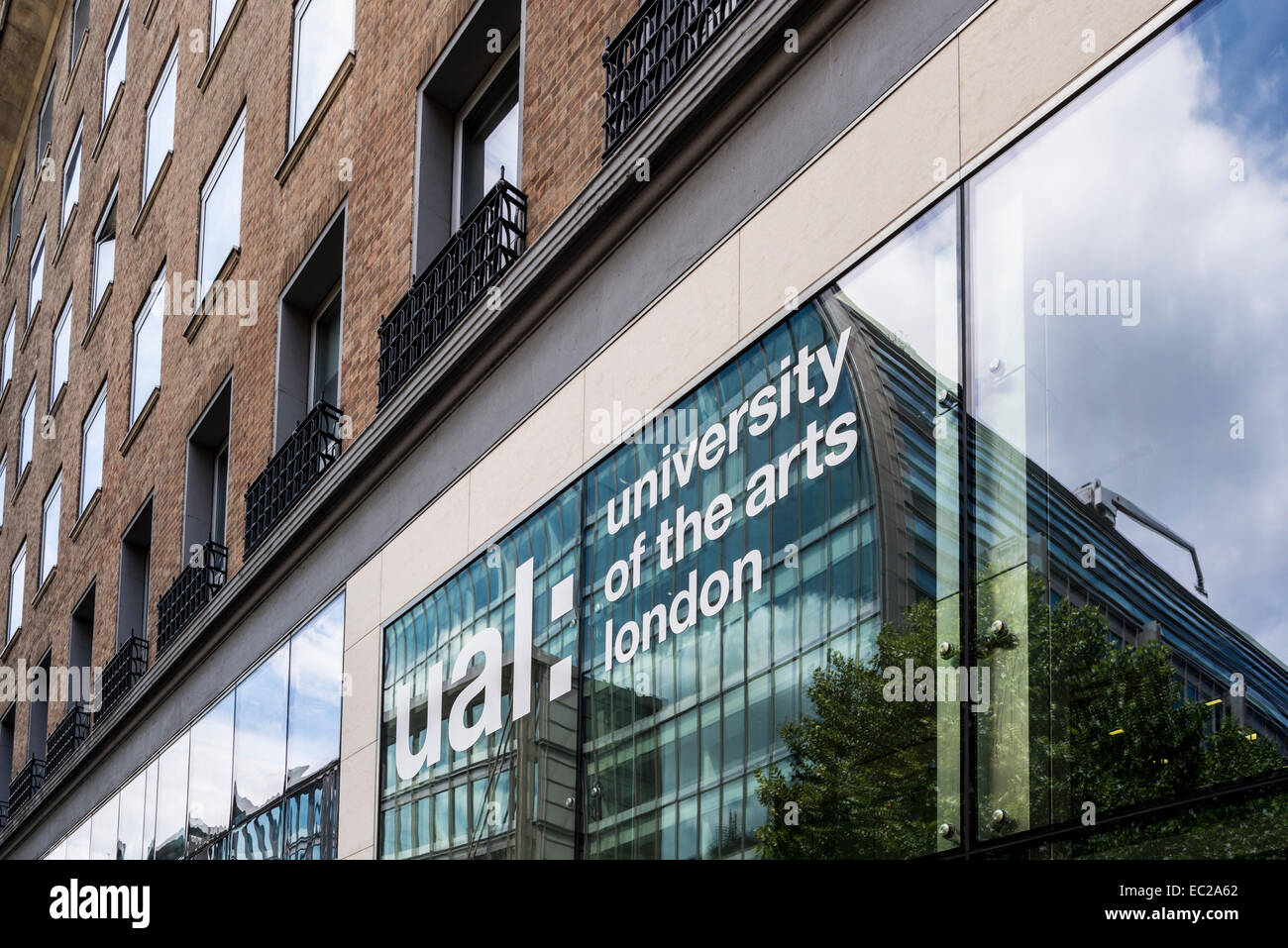 Entrance of UAL building, London, UK Stock Photo