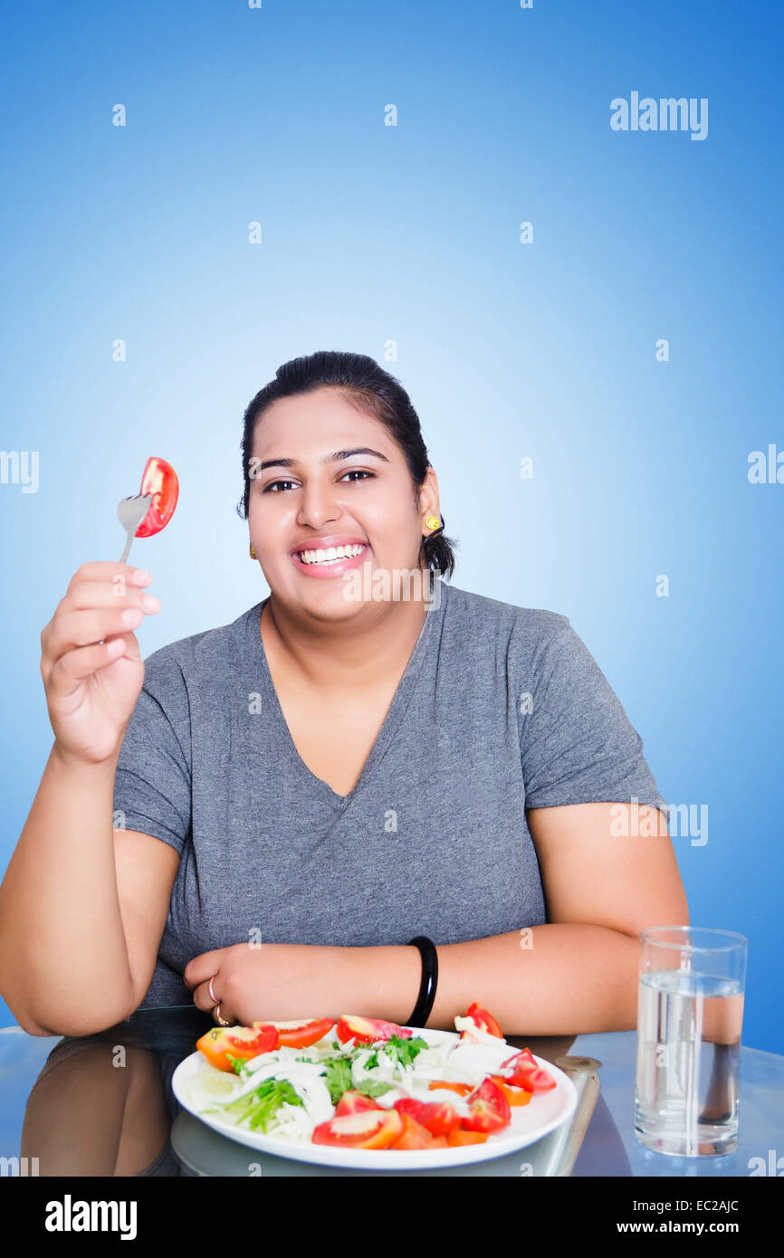 indian Obese Lady Dieting fat Control Stock Photo Alamy
