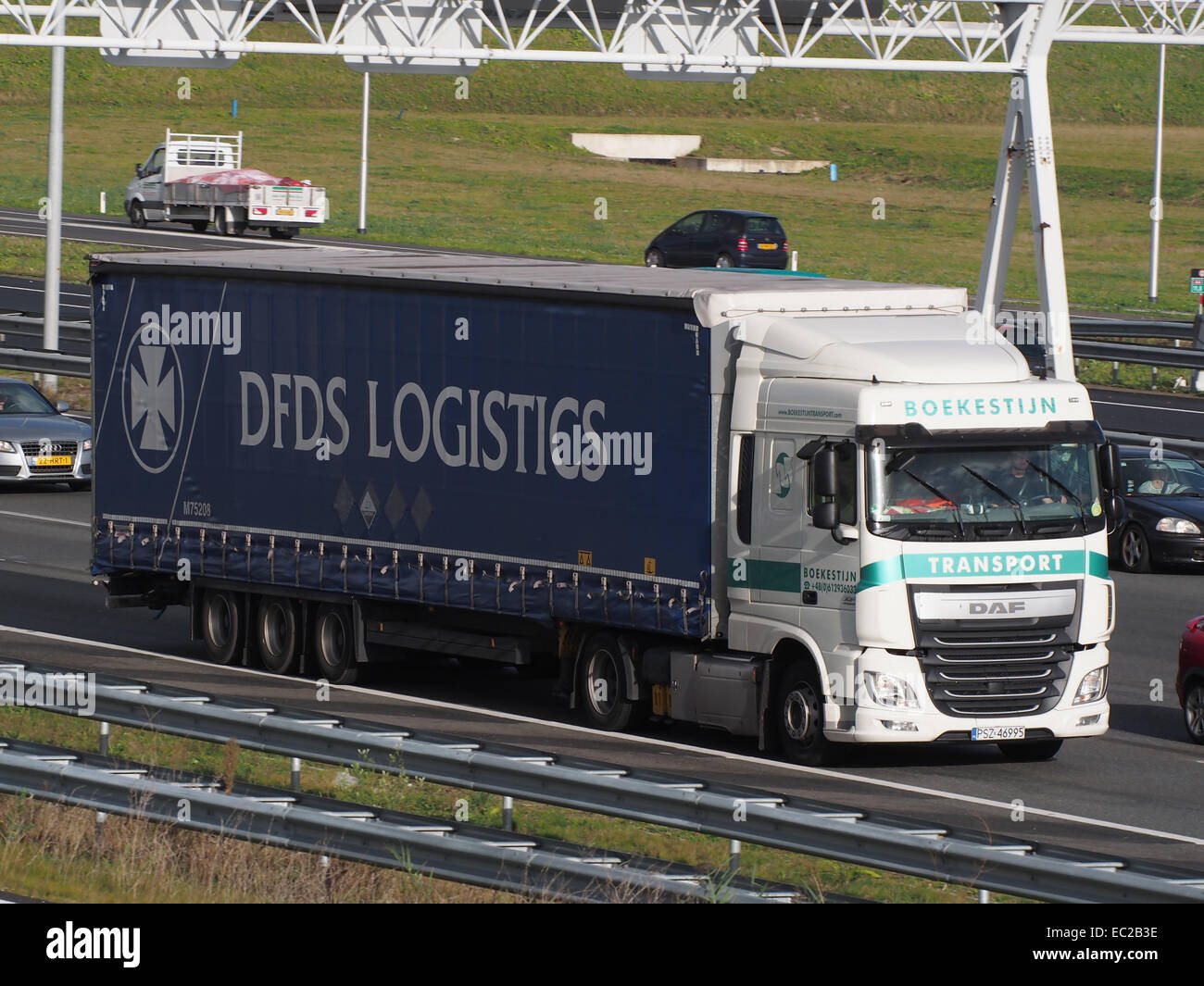 DAF XF Boekestein Transport, DFDS Logistics Stock Photo