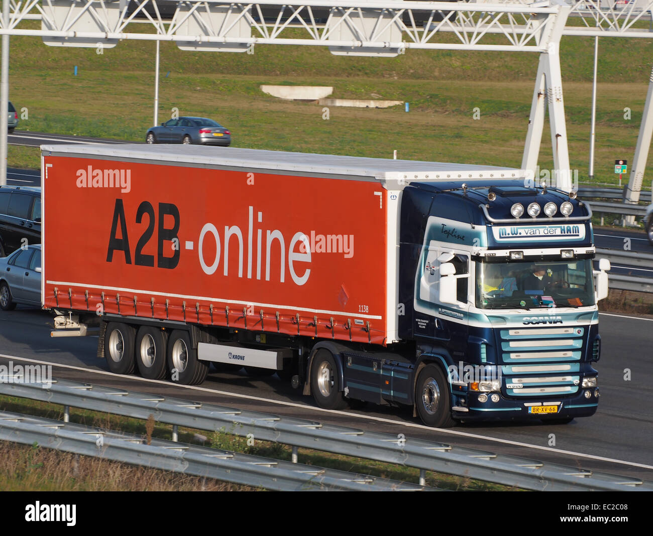 SCANIA R500, MW van der Ham, A2B Online Stock Photo