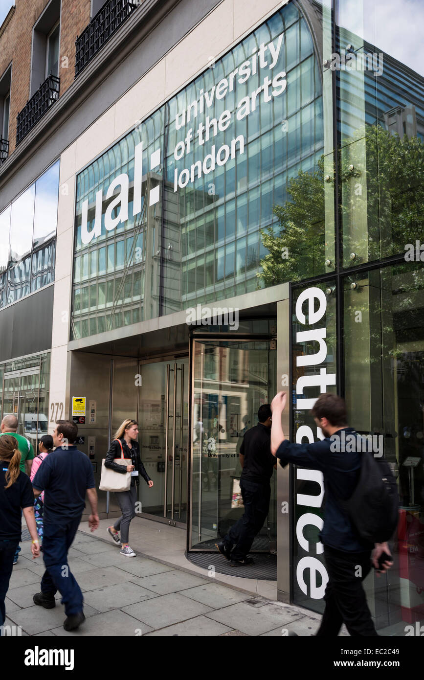 Entrance of UAL (University of the Arts London) building, London, UK Stock Photo