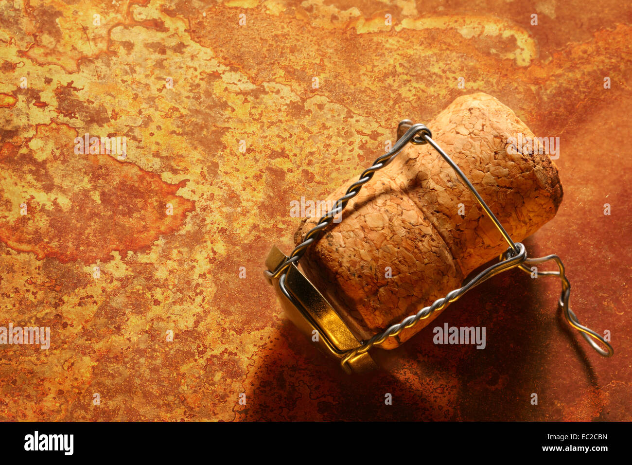 Champagne cork on paper background Stock Photo - Alamy