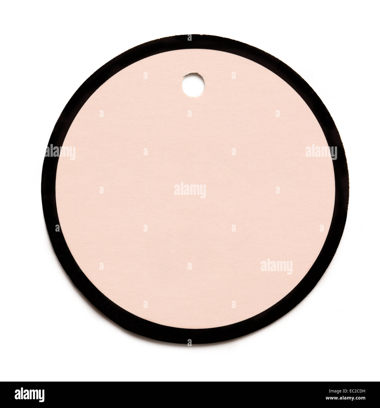 Round label on white background Stock Photo - Alamy