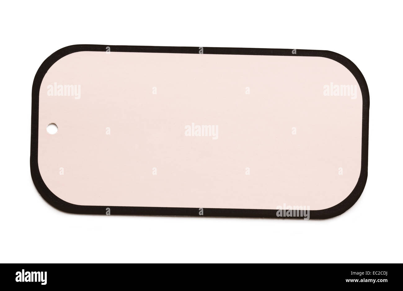 Blank label on white background Stock Photo - Alamy