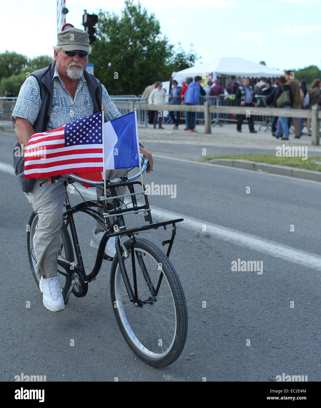 The 70th Anniversary of the Normandy Landings, atmosphere at Pegasus Bridge  Featuring: Atmosphere Where: Caen, United Kingdom When: 05 Jun 2014 Stock Photo