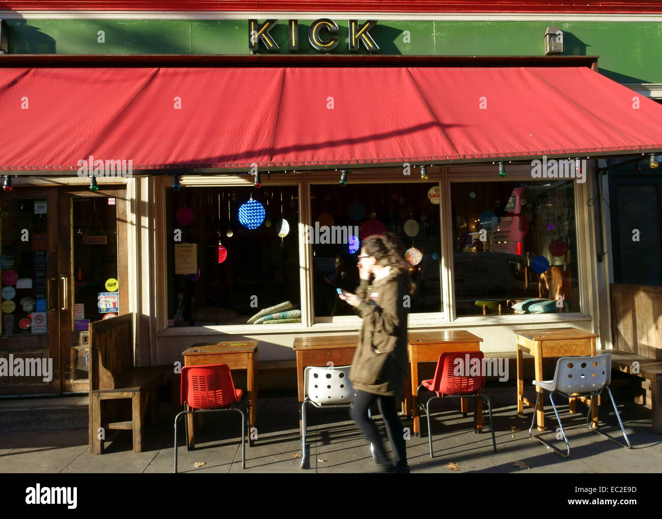 Cafe Kick table football cafe and bar, Shoreditch High Street, London Stock Photo