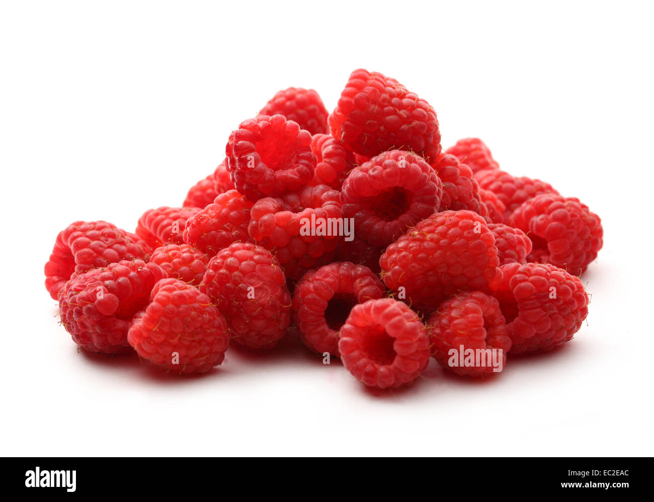 Fresh raspberry on white background Stock Photo - Alamy