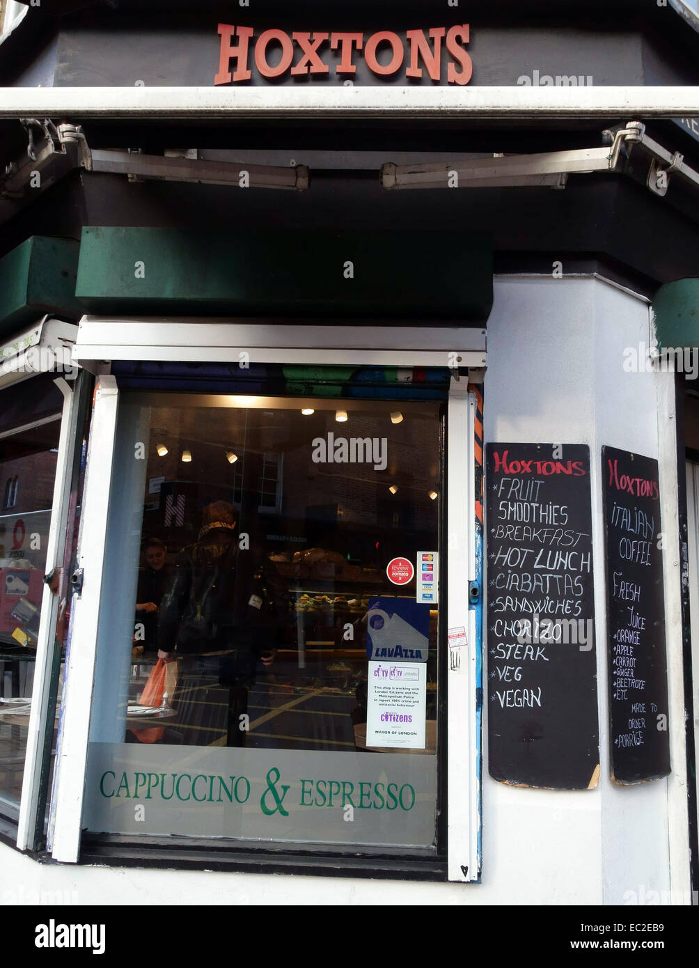 Hoxtons snack bar and cafe, Old Street, London Stock Photo Alamy