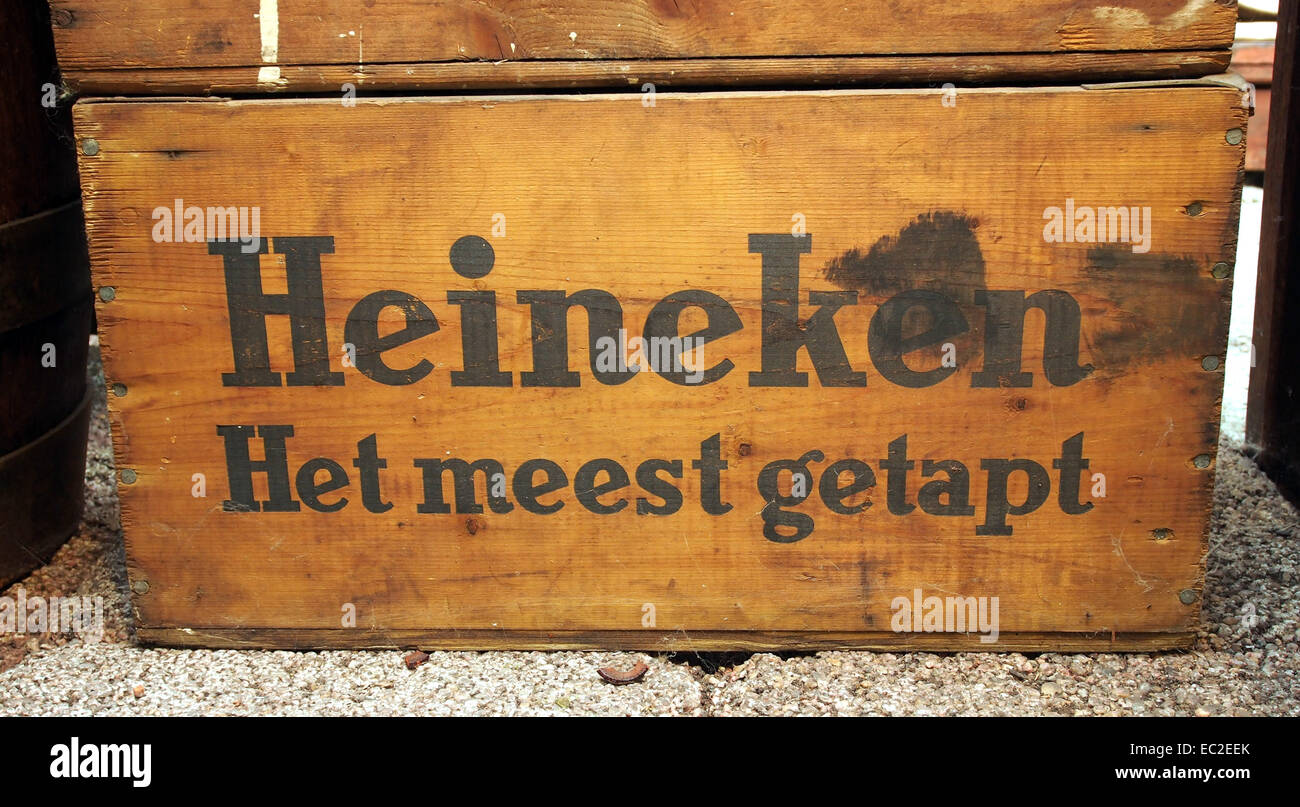 Heineken houten bier krat, foto 5 Stock Photo Alamy