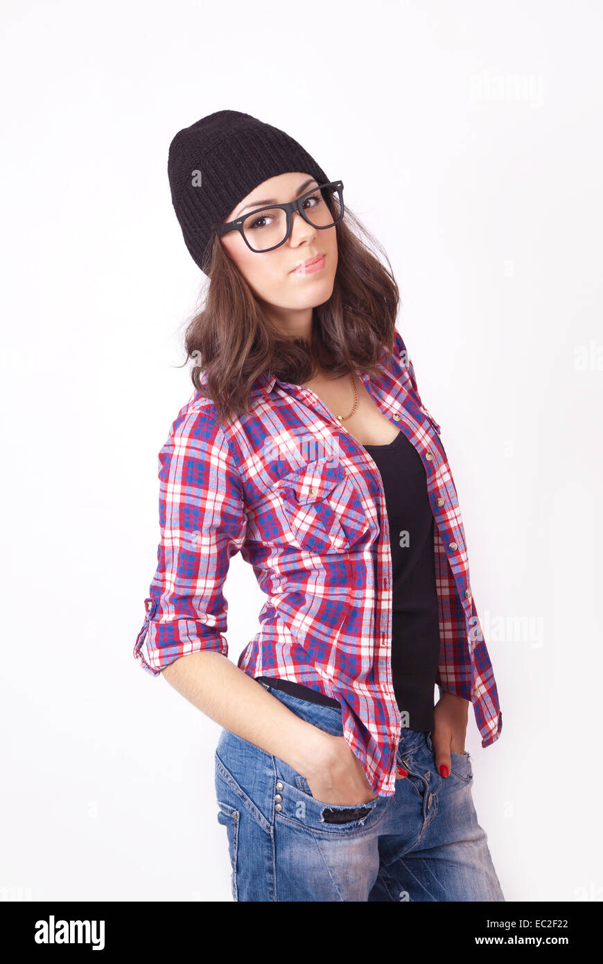 Fashion Aesthetic Portrait Woman Hipster Style Stock Photo 2347932623
