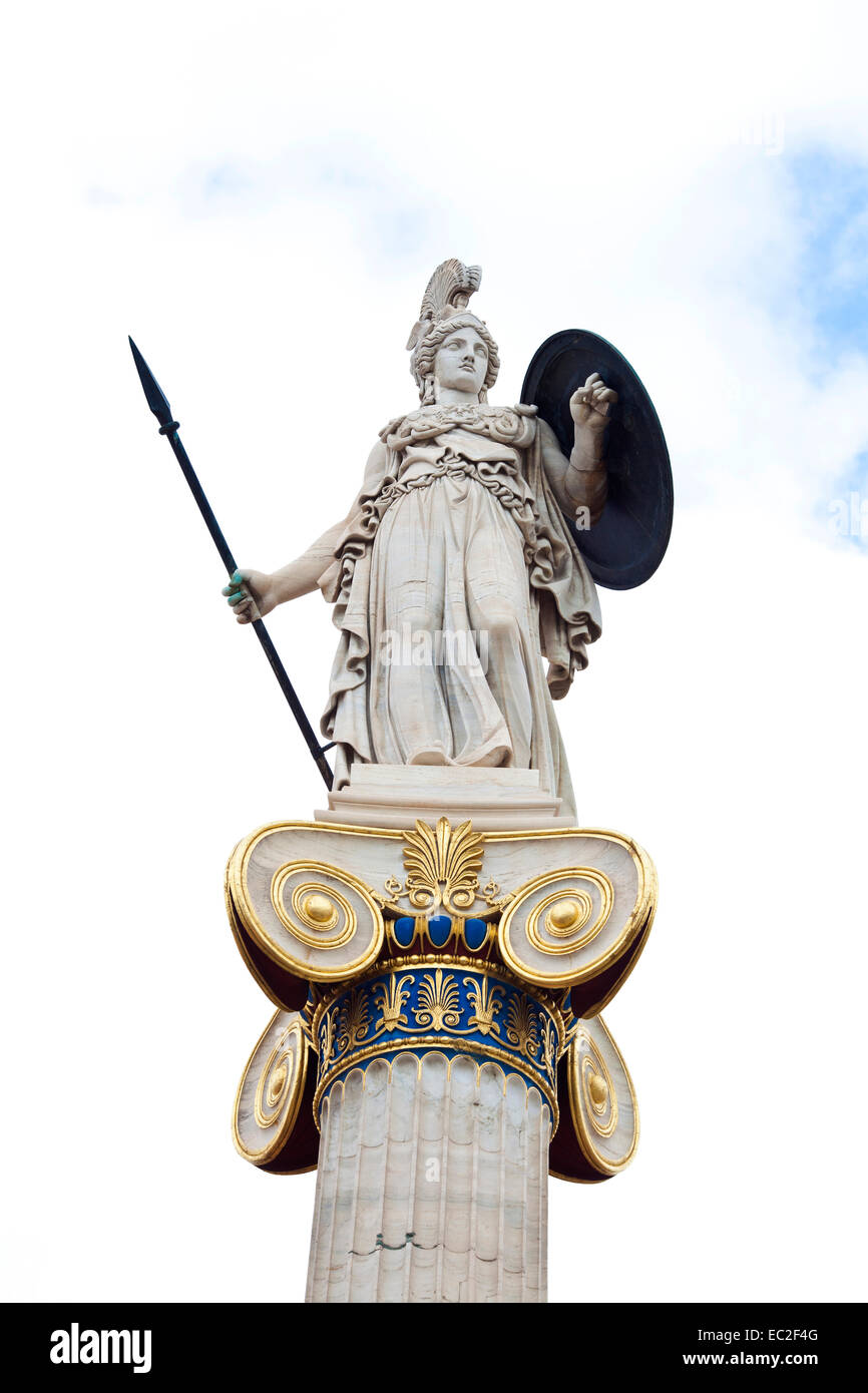 Athena Goddess Statue In Front Of Academy Of Athens Greece Stock Photo -  Download Image Now - iStock
