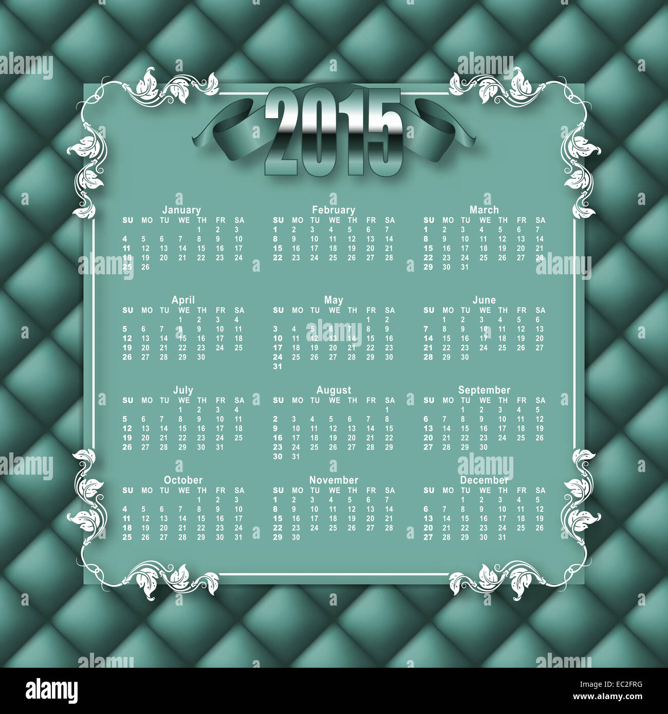 Elegant template of calendar Stock Photo Alamy