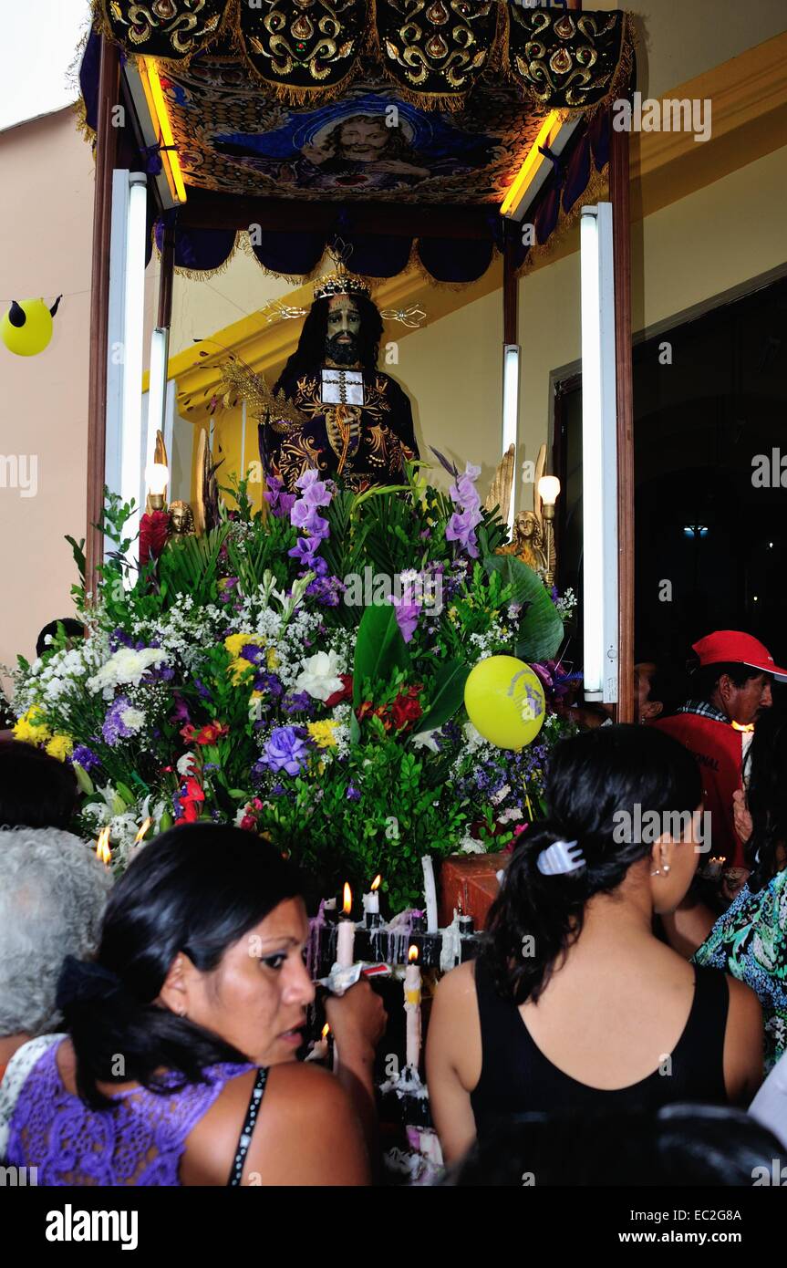 Church - Señor Cautivo de Ayabaca peregrination in CORRALES. Department of Tumbes .PERU Stock Photo