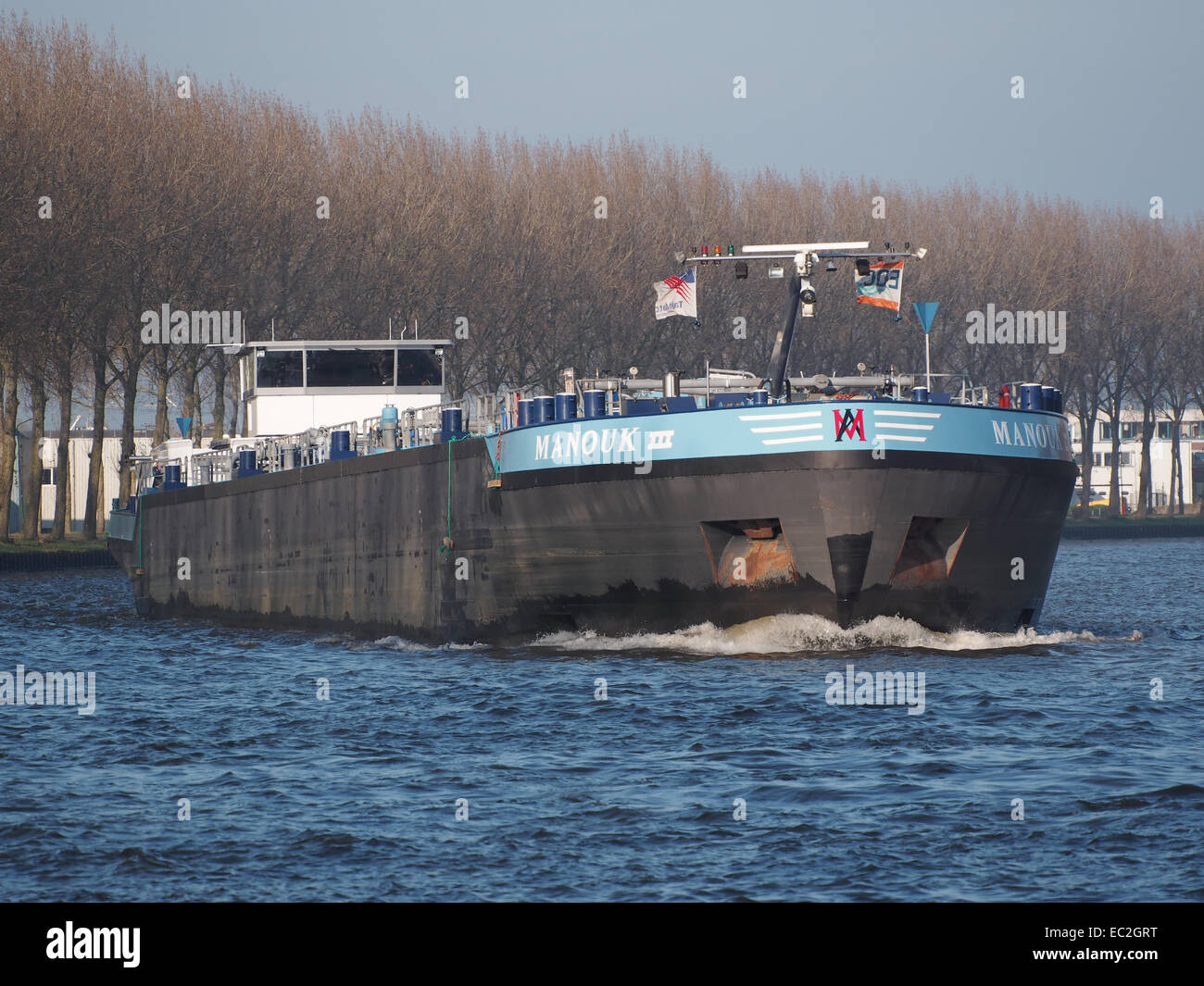 Manouk III, ENI 02332572 op het Amsterdam-Rijn kanaal, foto 3 Stock Photo