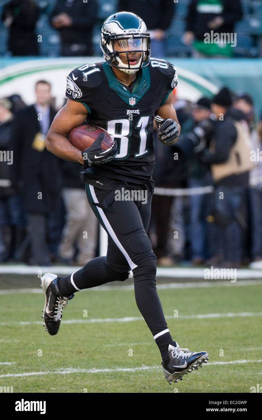 December 7, 2014: Philadelphia Eagles wide receiver Jordan Matthews (81) in  action during warm-ups prior to the NFL game between the Seattle Seahawks  and the Philadelphia Eagles at Lincoln Financial Field in