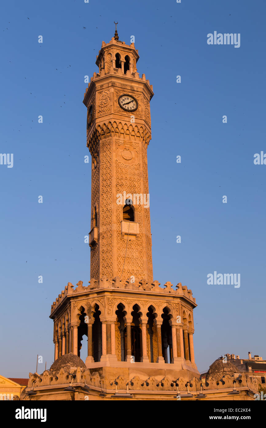 Izmir Clock Tower Konak Square Turkey Stock Photo