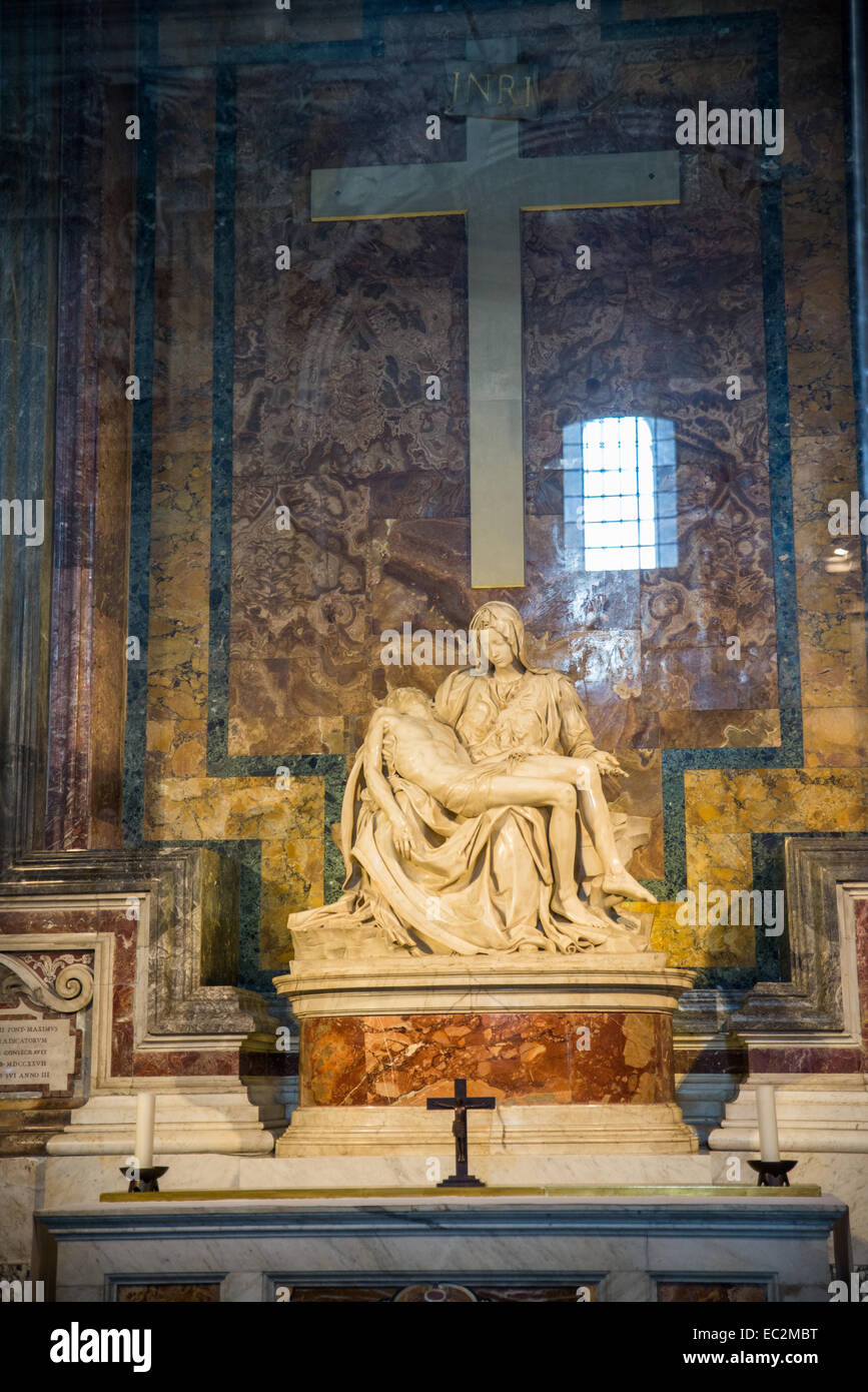 Interior of St Peter's Basilica, Rome, Italy Stock Photo