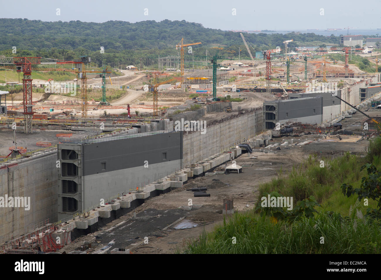 Panama Canal Expansion Gatun Locks Stock Photo