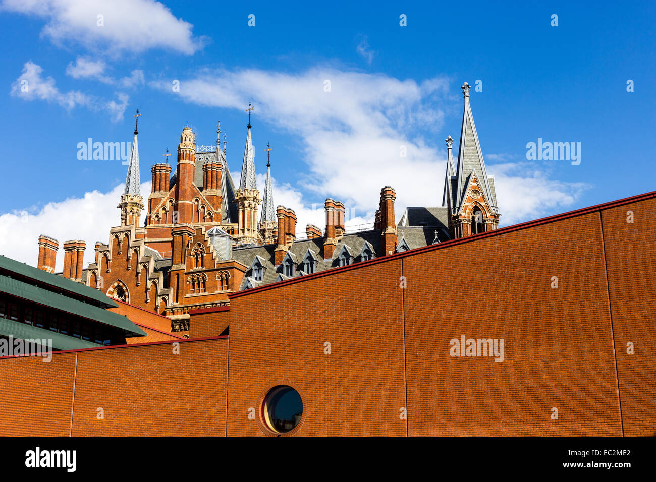 British Library and St Pancras station, London, UK Stock Photo Alamy