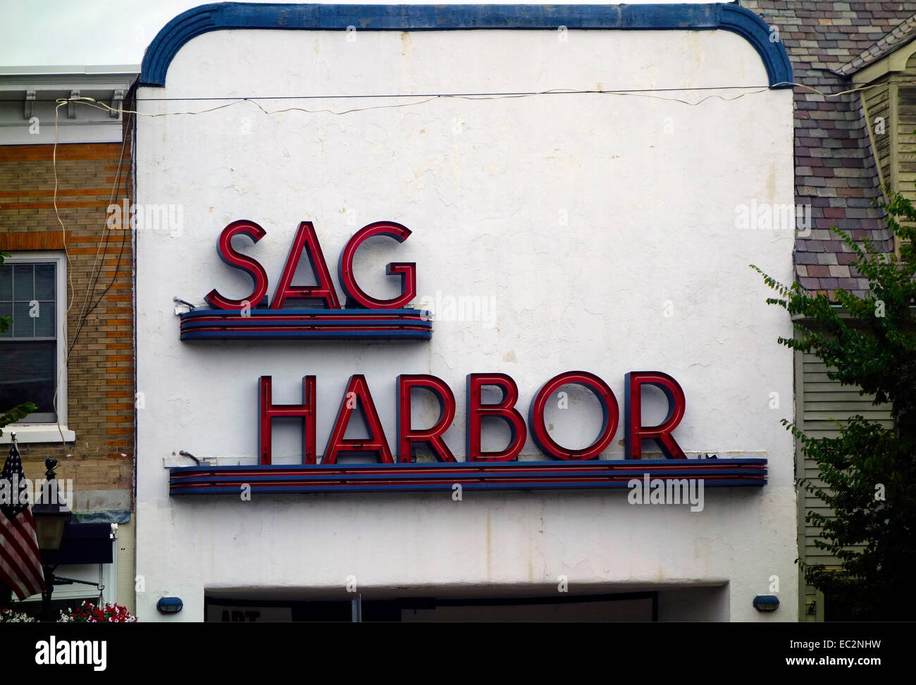 Sag harbor long island New York street scene Stock Photo