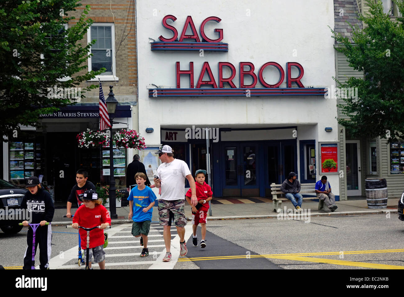 Sag harbor long island New York street scene Stock Photo Alamy