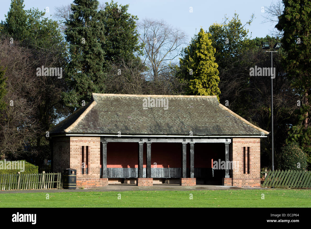 A shelter in Abbey Park, Leicester, UK Stock Photo Alamy