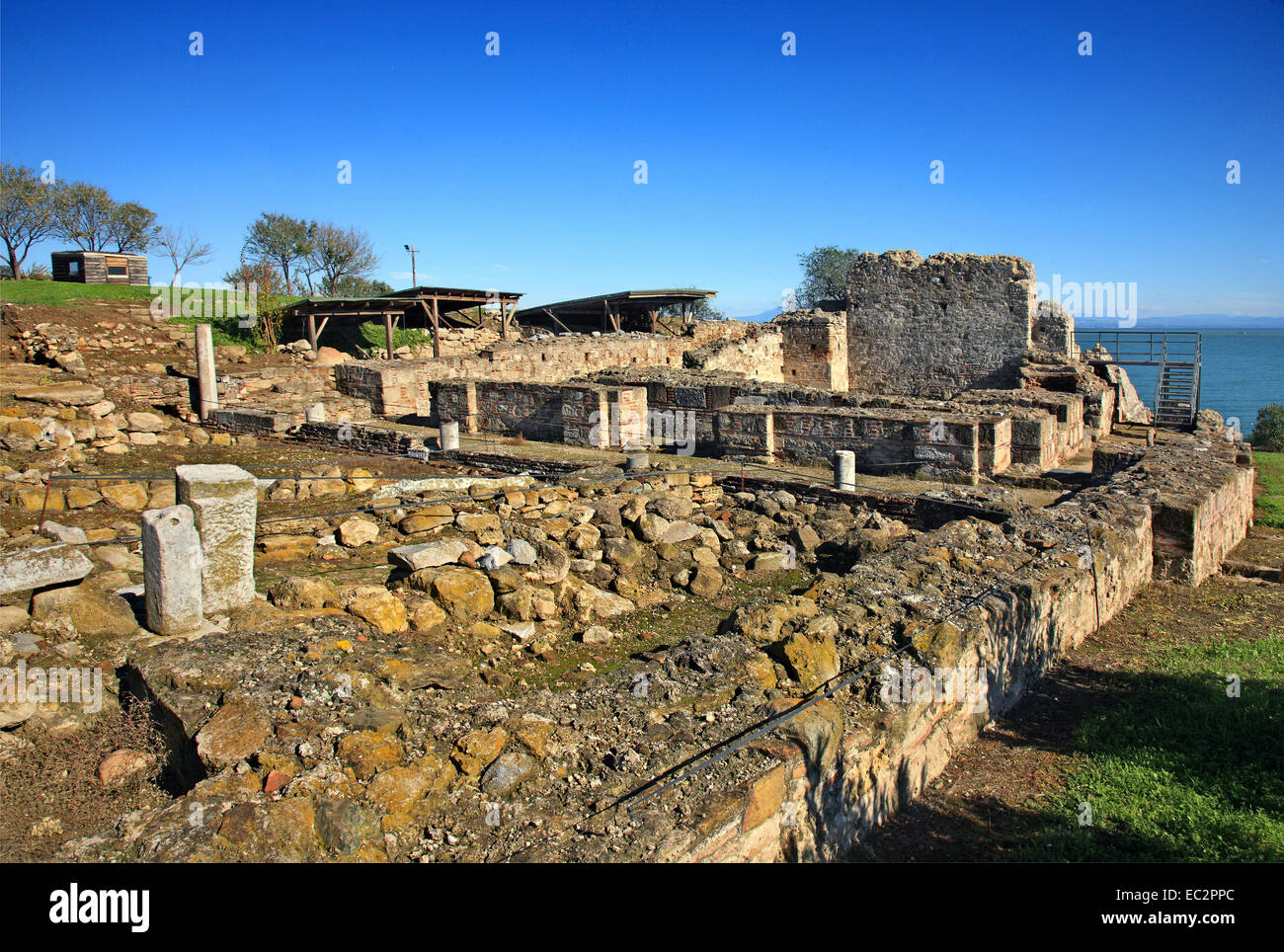 At the archaeological site of Ancient Pydna, Pieria, Macedonia, Greece. Stock Photo