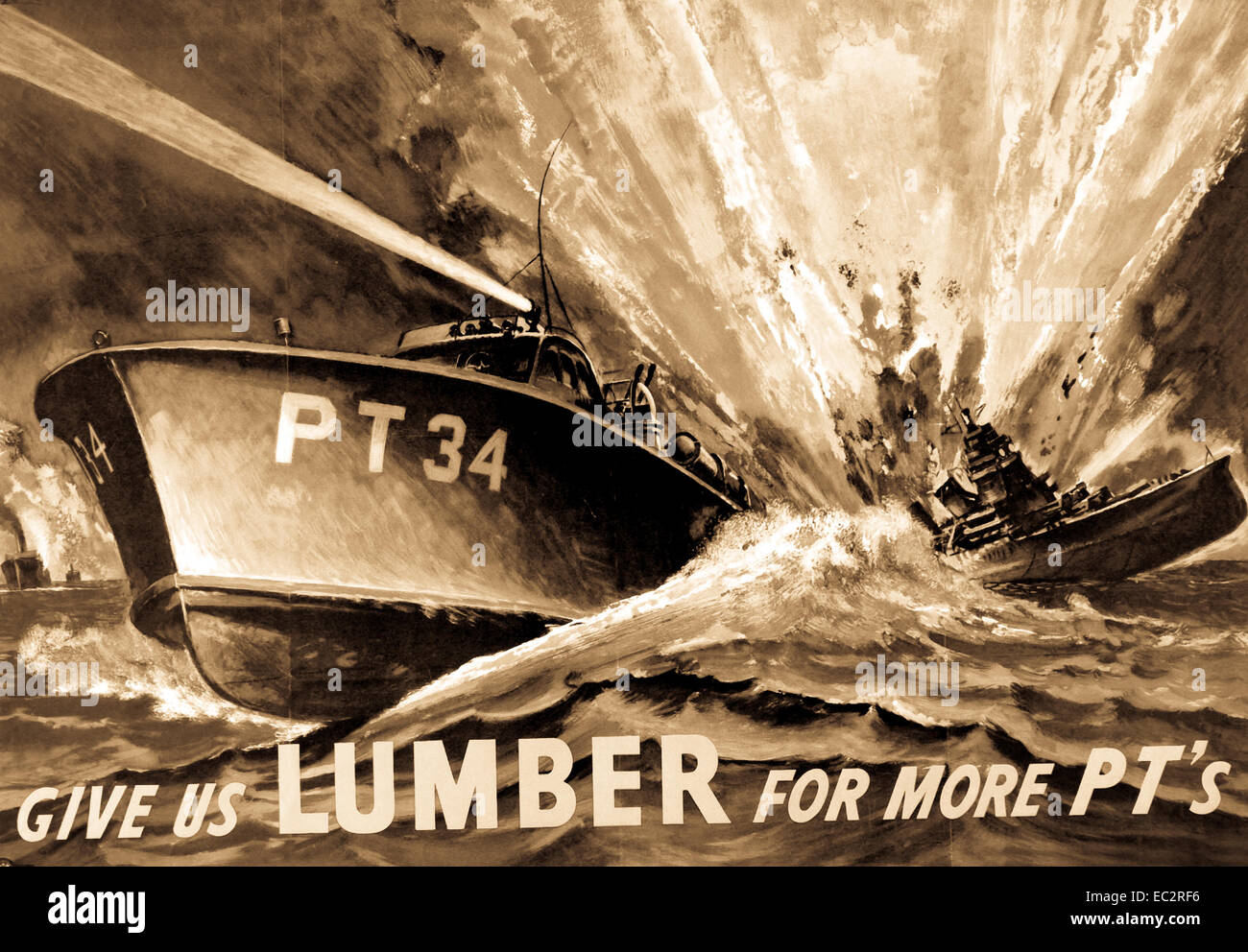 Give Us LUMBER For More PT s 1943 Office Of Government Reports Stock 