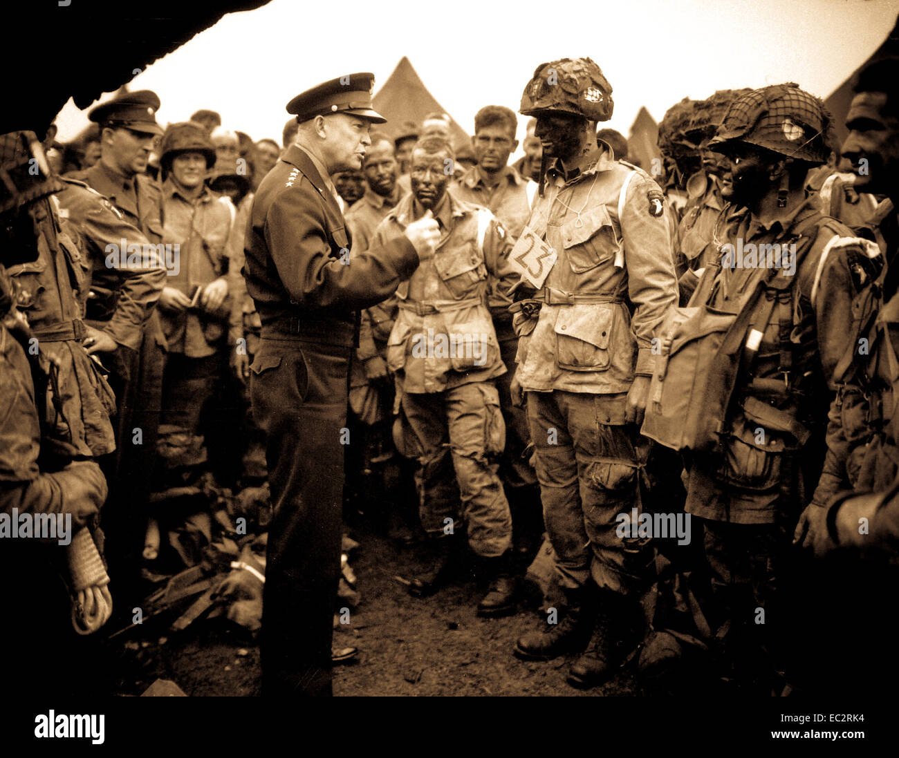 Gen. Dwight D. Eisenhower gives the order of the Day. "Full victory ...