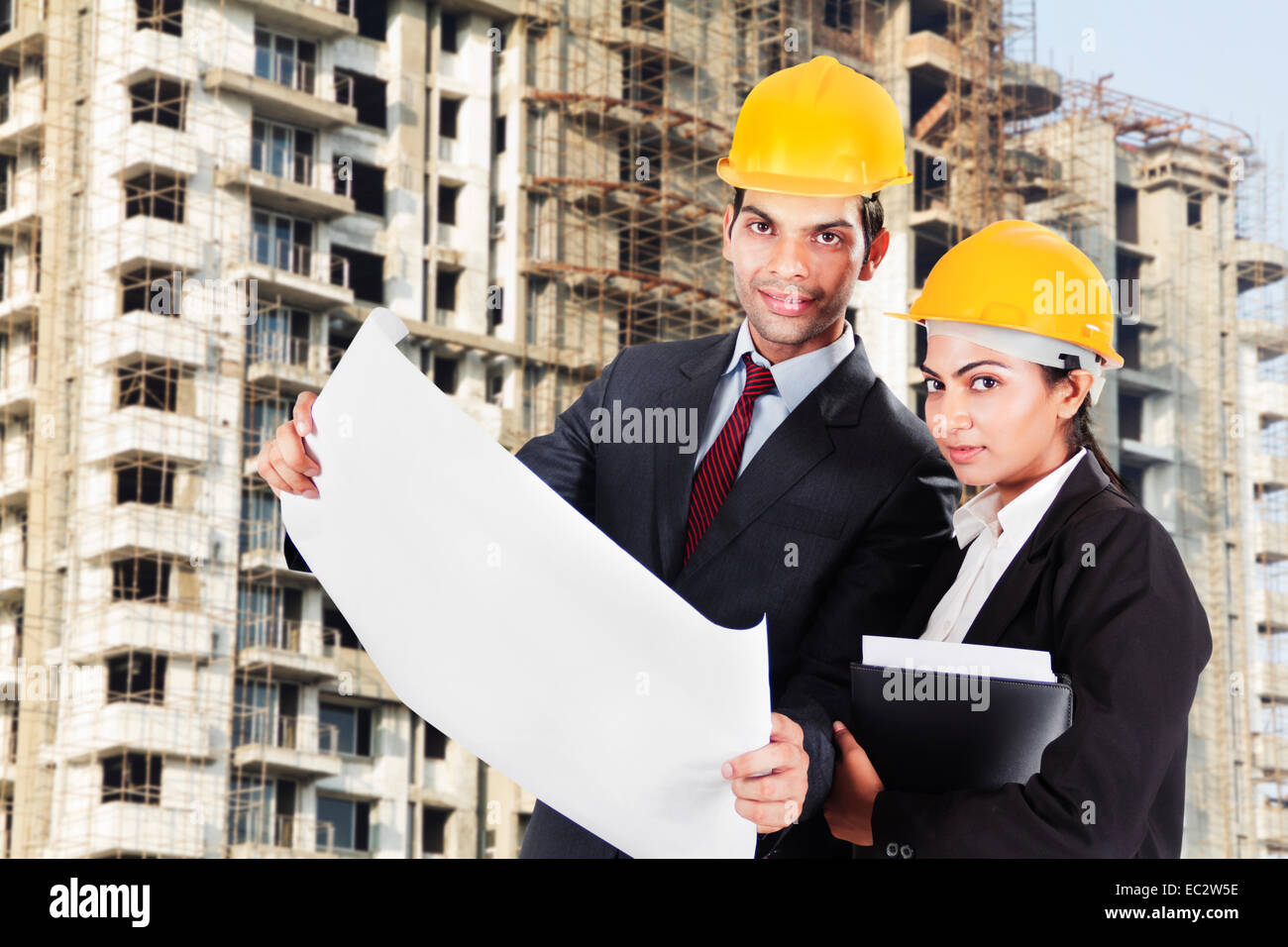 indian Builder partner Stock Photo