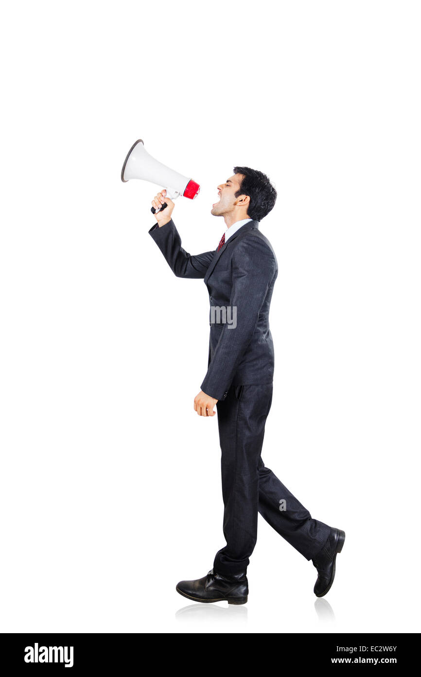 indian Business man shouting Stock Photo