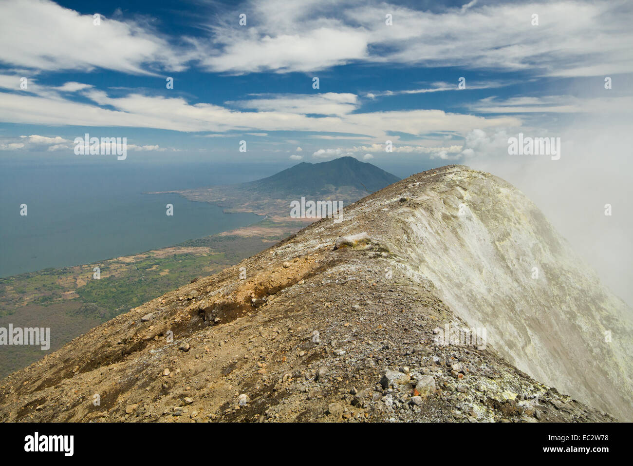 Summit of Volcan Concepción, Ometepe, Nicaragua Stock Photo