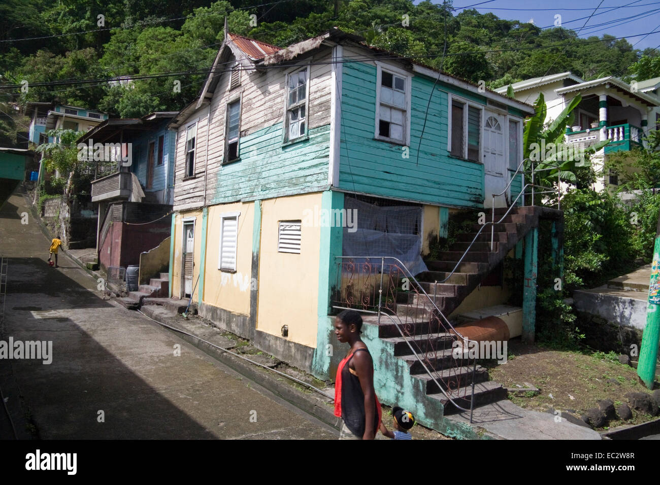 Typical house Grenada Caribbean West Indies Stock Photo Alamy