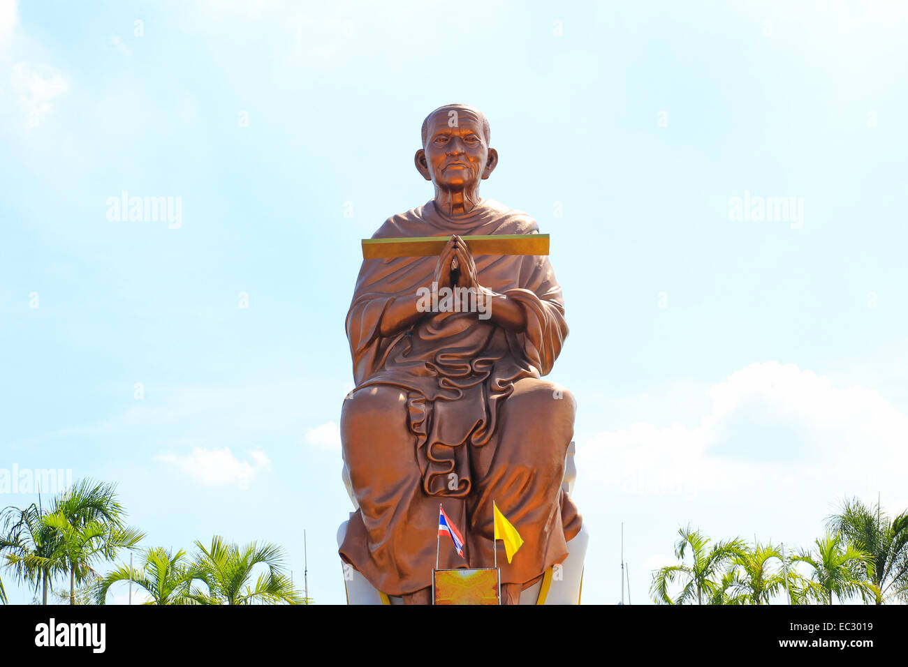 A Big Buddha in Wat Bot Temple ,Pathum Thani , Thailand. Stock Photo