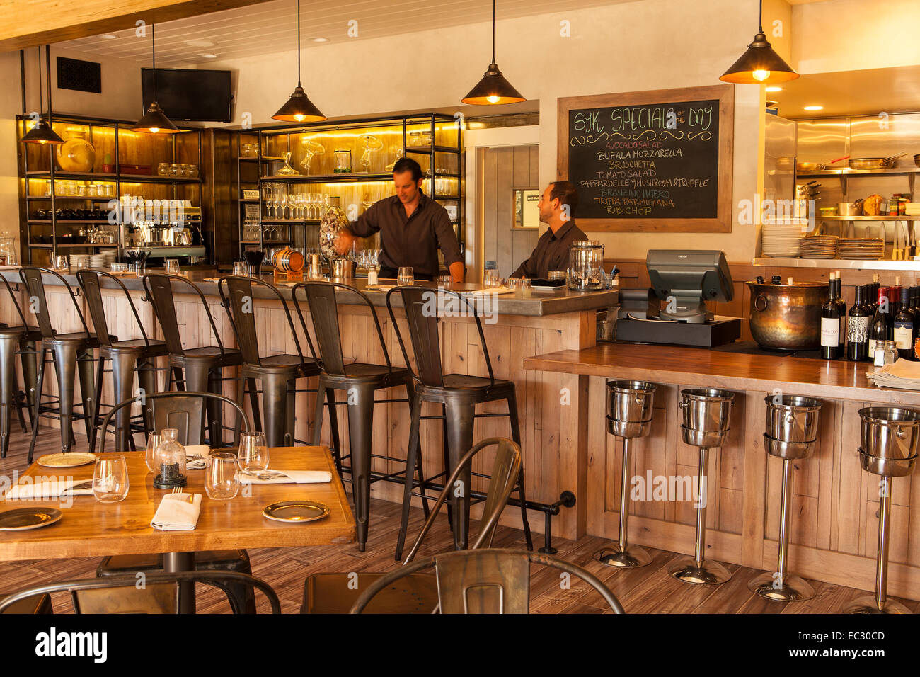 bar of S.Y. Kitchen, Santa Ynez, Santa Ynez Valley, California, United
