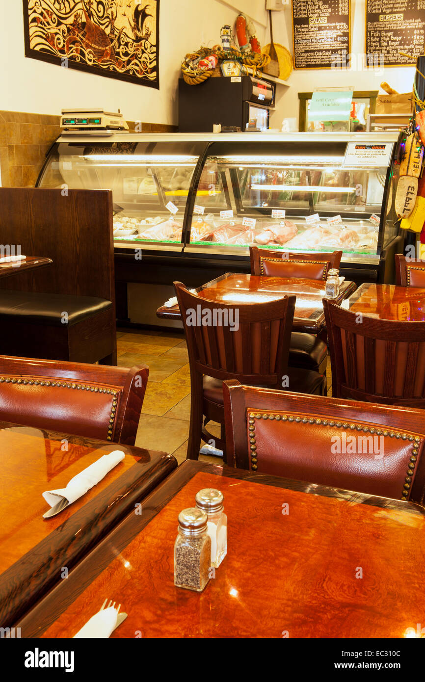 interior of Nikka Fish Market and Grill, Goleta, California, United States of America Stock Photo