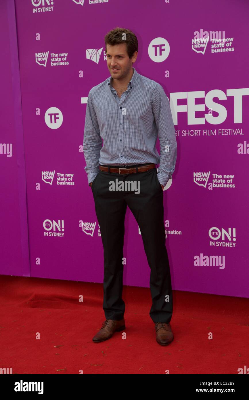 Sydney, Australia. 7 December 2014. Wonderland actor Tim Ross arrives