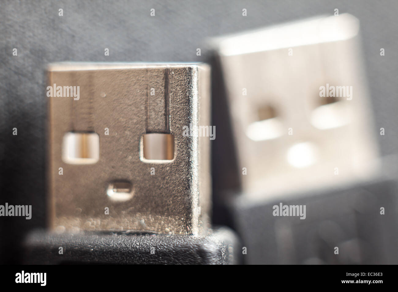 Usb cable looks like man, in macro view. Stock Photo