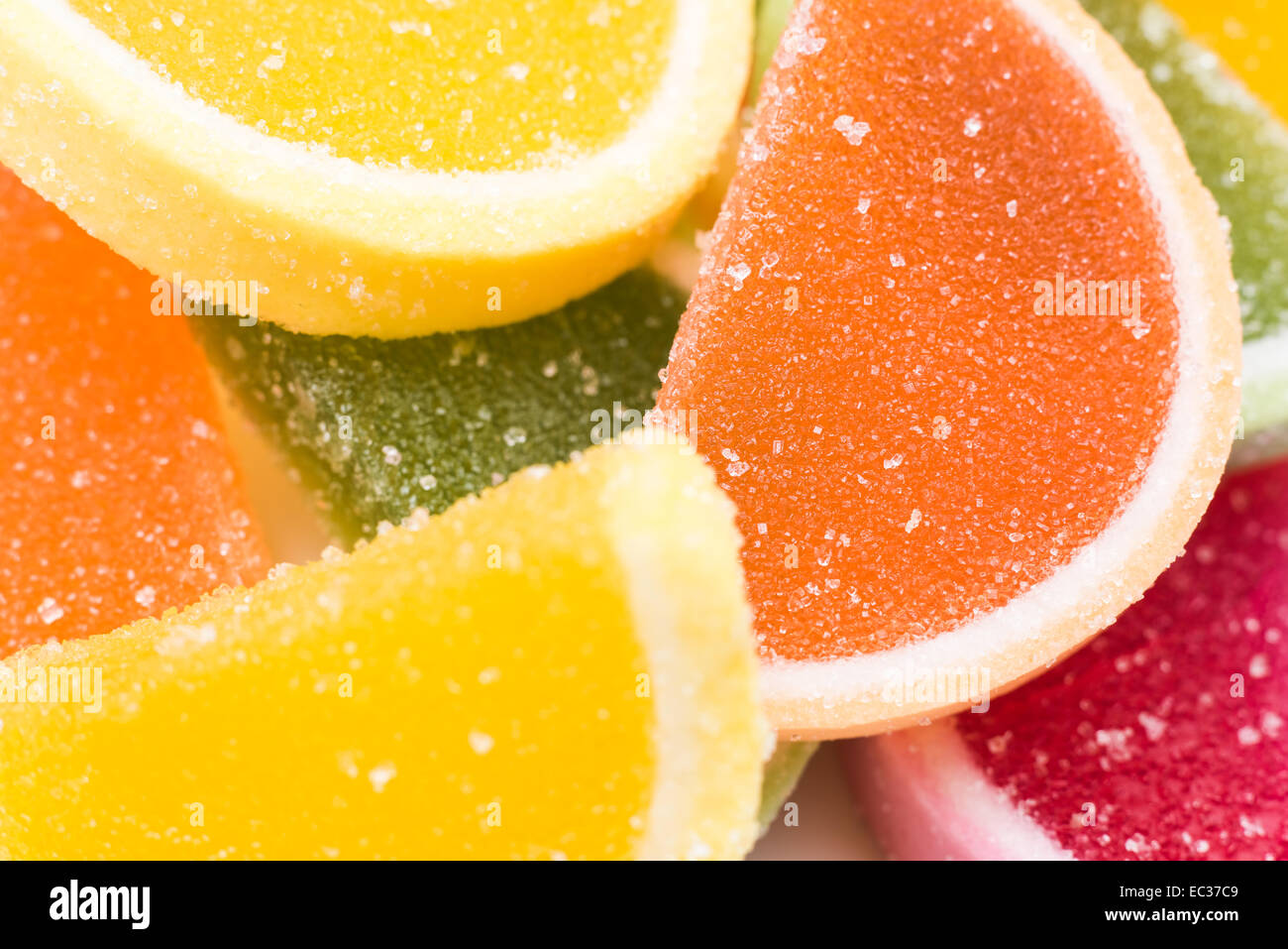 Colored Fruit Jelly Group Background Stock Photo - Alamy