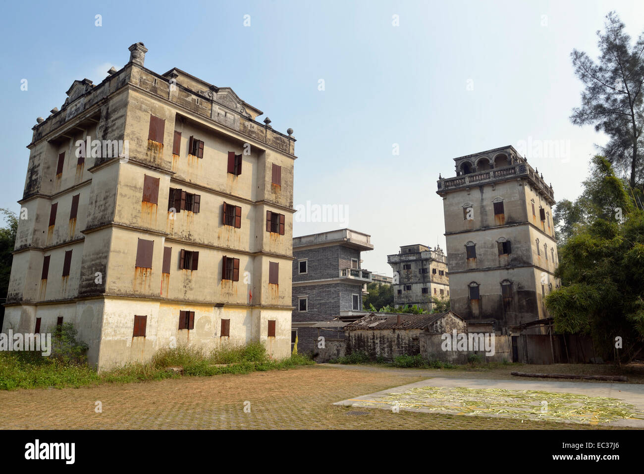 The Kaiping diaolou and villages were added to the list of UNESCO World Heritage Sites in 2007. Stock Photo