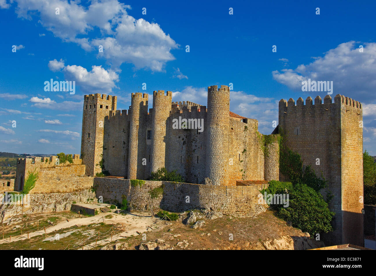 Obidos castle, now Hotel Pousada, Obidos, Leiria distric, Estremadura, Portugal, Europe Stock Photo