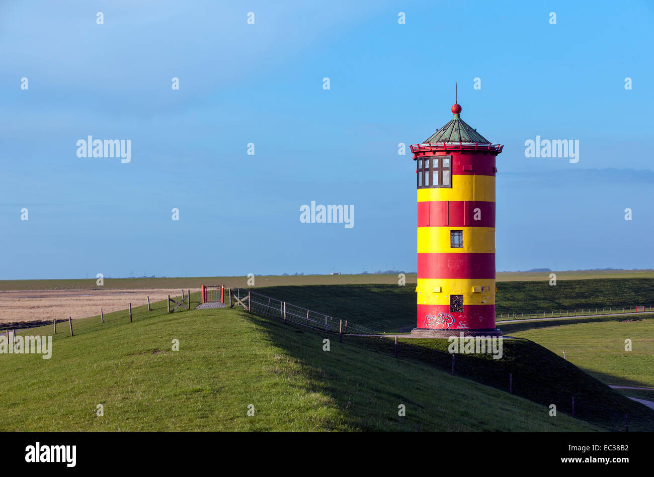 Pilsum Lighthouse, 1890, Pilsum, Krummhörn, East Frisia, Lower Saxony, Germany Stock Photo