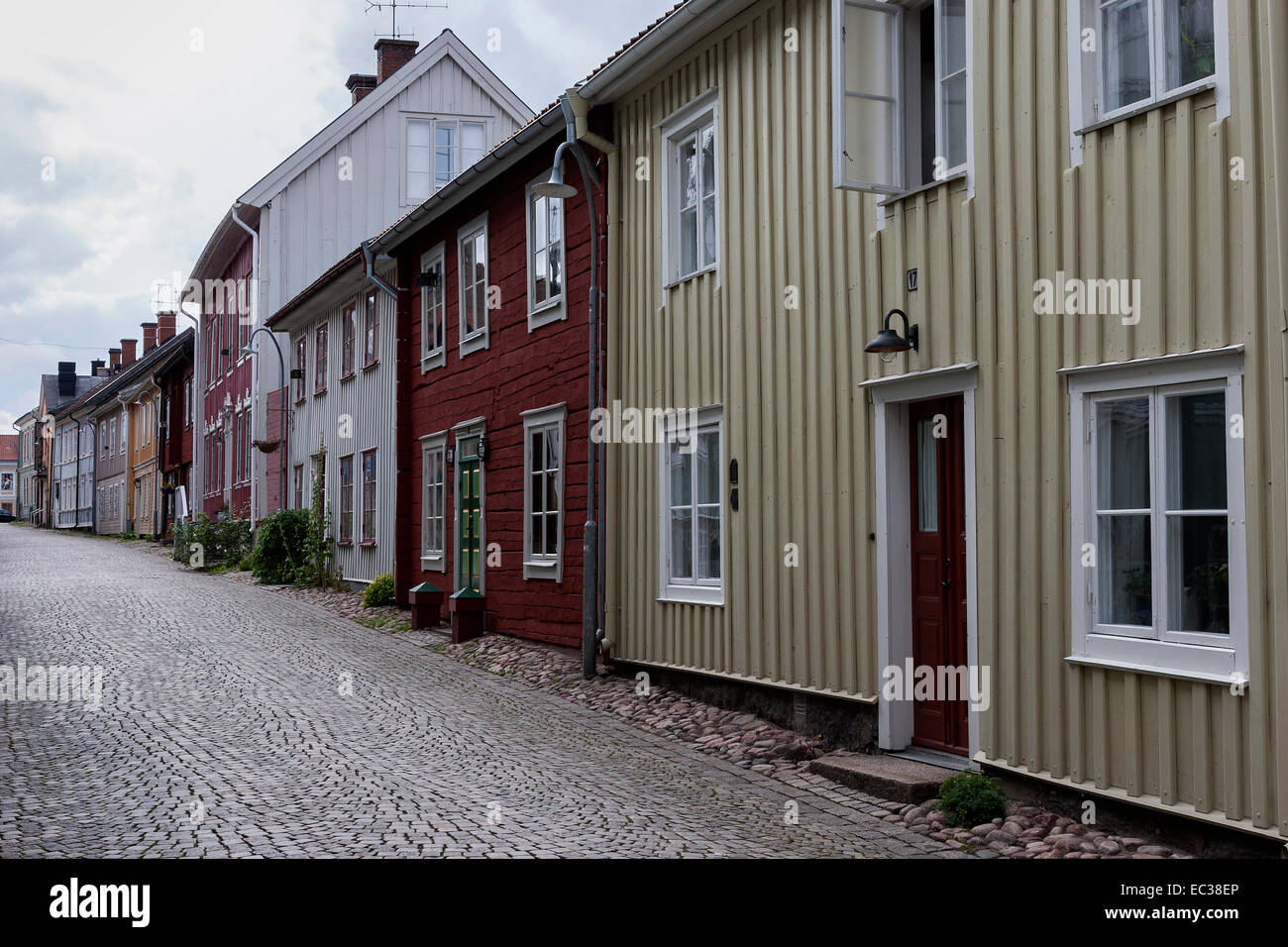 Typical houses in Eksjö, Småland, Sweden Stock Photo Alamy