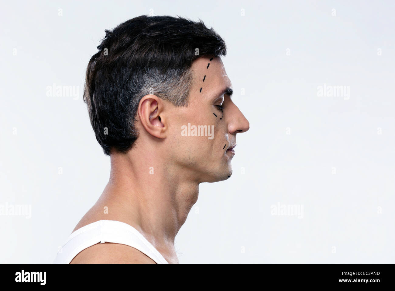 Side view handsome men face hi-res stock photography and images - Alamy